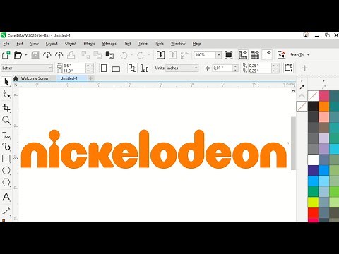 NICKELODEON LOGO IN COREL DRAW