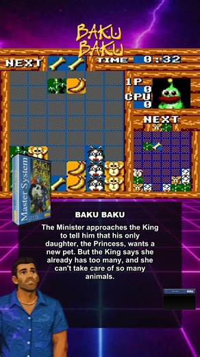 Baku Baku Animal (Sega Master System) - Retro gameplay highlight......