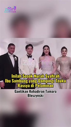 Inilah Sosok Nurah Syafirah, Ibu Sambung yang Dampingi Teuku Rassya di Pelaminan, Gantikan Kehadiran Tamara Bleszynski. Teuku Rassya, putra dari model sekaligus aktris Tamara Bleszynski dan Teuku Rafly Pasya, akhirnya resmi mengakhiri masa lajangnya. Ia diketahui menikahi Cleantha Islan pada Minggu, 12 April 2026. #teukurassya #cleanthaislan #tamarableszynski #nurahsyafirah