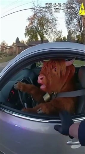 Mini Cow Caught Speeding (Cop Cam)