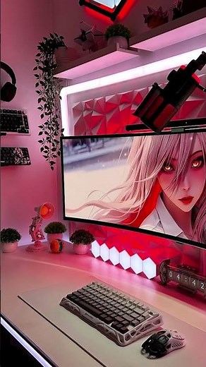 Epic RGB Gaming Desk Setup ft. Wall Mounted Keyboard | HIDEit x @neonerdz