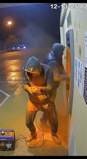 ATM Thieves Use Power Tools — Instantly Regret It! Caught on CCTV #funny #instantkarma #atmfail