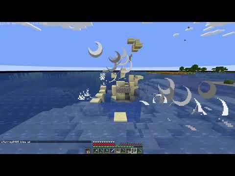 Exploding Minecraft house