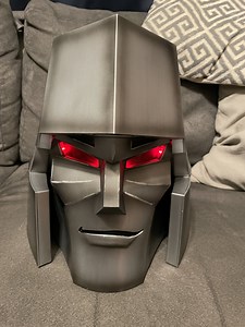 Gamestop Exclusive Transformers G1 Megatron Modern Icons Helmet In-Hand Images