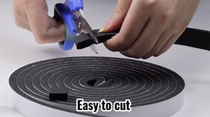 Storystore Weather Stripping Door Seal Strip, 1/2In x 1/4In x 33FT Self Adhesive Foam Tape for Door Window Insulation Soundproofing Weatherstrip, High Density Foam Seal for Doors Windows Furniture