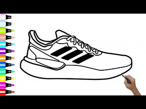 HOW TO DRAW ADIDAS SNEAKERS 👟 | EASY DRAWING OF ADIDAS SNEAKERS 👍