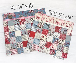 Cross Stitch Project Bag W/antoinette Fabric -french General, Quilted Patchwork Front, Fully Lined, 2 Sizes Incl. XL, Thread Bed, Floss Keep - Etsy