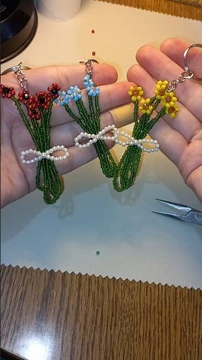 Beaded Flower Bouquet Tutorial 💐 (Step-by-Step) #beadingtutorial #diy