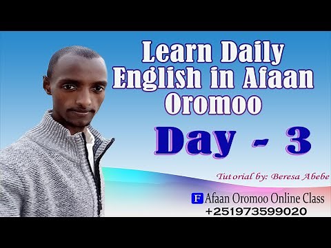 Day: (3) Learn English in 1 minutes using Afaan Oromo daily part 3