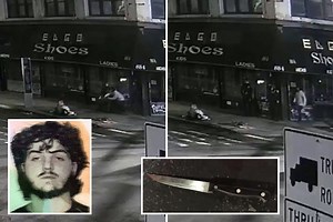 Harrowing video shows the moment an NYPD cop is stabbed in the neck