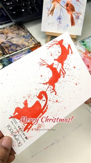 🎅 Merry Christmas, Watercolor Family! ✨ | Watercolor Tips #painting #watercolor #merrychristmas #art