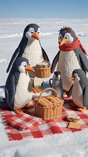 Pingu go for picnic with family