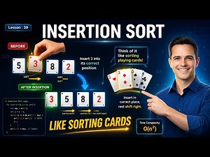 Insertion Sort Algorithm Explained | Theory, Step-by-Step Example & O(n²) Complexity | DSA #39