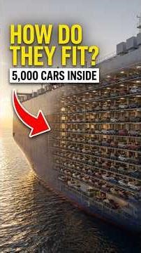How Do They Fit 5,000 Cars Inside The Floating Garage #shorts #ocean