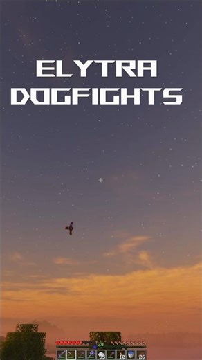 Elytra DogFights with bow's- #minecraft - 4K -