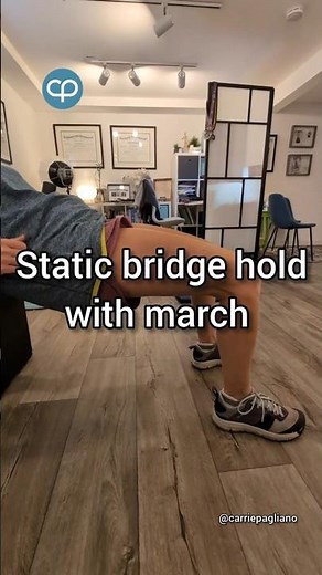 Chair Bridge Static Hold with Single Leg March | Glute & Core Stability Exercise