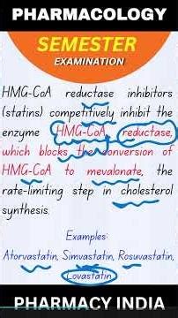 HMG CoA Reductase Mechanism In 2 Minutes ! #pharmacology #pharmacyindiaplus