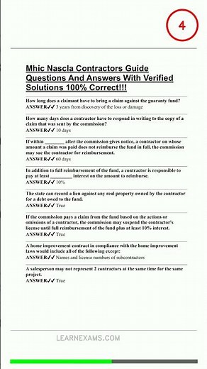 Mhic Nascla Contractors Guide Questions And Answer