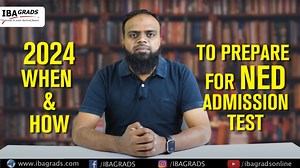 2024 When & How to Prepare for NED Admission Test In this video, Sir Adnan talks about when and how the prep for NED should be started and what are the important factors to keep in mind to make it fruitful. Watch till end and plan your prep accordingly. For more information Call: 03400252222 - North Nazimabad Campus. - Bahadurabad Campus. - Gulshan Campus. - Johar Campus. - DHA Campus. - Malir Campus. or Visit our website https://www.ibagrads.com/ | IBAGRADS
