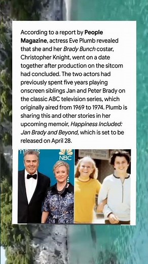 Eve Plumb Shares Memories of Her Post-Sitcom Date with Christopher Knight