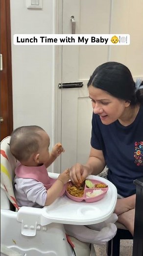 Lunch Time with My Baby 👶🍽️ | Mom & Baby Moments #shorts