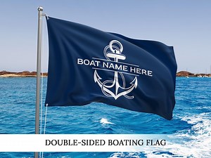 Personalized Nautical Boat Flag: Double-sided for Sailors and Boaters - Etsy