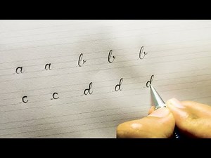 How to Write Cursive Calligraphy small letters a-z for absolute beginners | Handwriting Practice