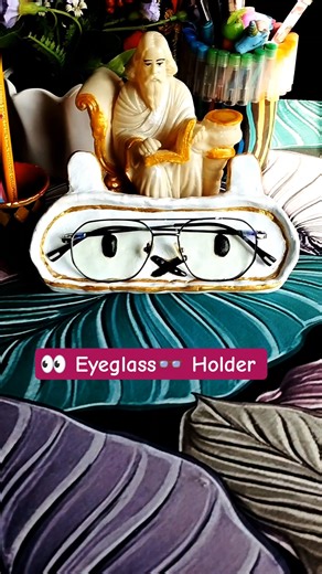 👀 DIY Eyeglass Holder 👓|Handmade|Craft 👁️|Diy|Home Made Eye Glass holder |Clay Art#handmadewithlove