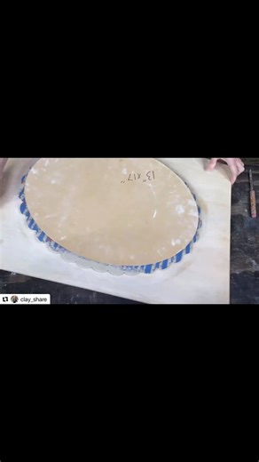 5.2K views · 52 reactions | Check out @clay_share to see the full tutorial on this large platter! #platter #tutorial #diy #handbuilt #clayshare #ceramics | GR Pottery Forms | Facebook