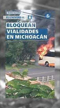 Registran bloqueos carreteros en Los Reyes, Michoacán #shorts