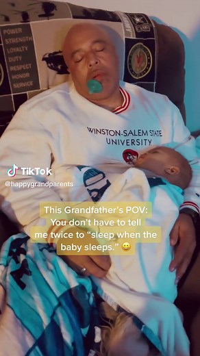 Grandfather and Grandson Sleepy Time