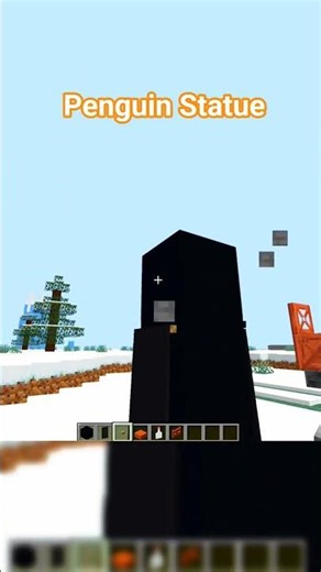 How to Build a Penguin Statue in Minecraft #minecraft #minecraftbuilds