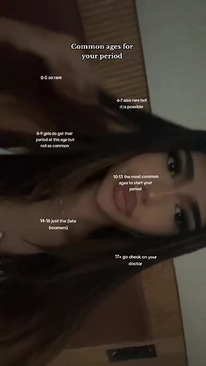 common ages for your period #adviceforgirls #advice #tips #periodadviceforwomen #periods #periodtips