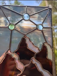 Mountain Scene Stained Glass Pattern - Etsy