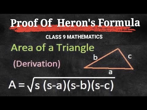 proof of heron's formula || heron's formula proof || herons formula