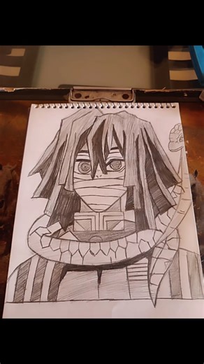 || day-2 drawing obanai iguro 🔥 || #trend #shorts ☺️