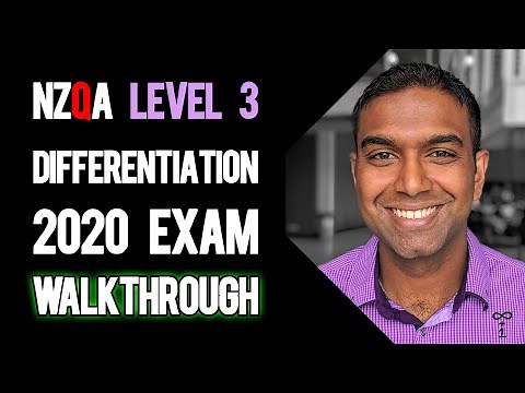NCEA Level 3 Calculus Differentiation 2020 NZQA Exam - Worked Answers