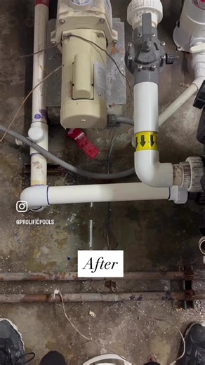Another DIY fix needing repaired. This one was creating issues due to cavitation created by all those 90’s. #prolific #poolcleaning #fyp #experience #poolmaintenance