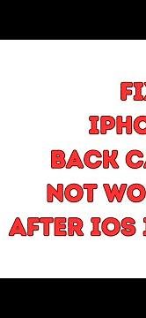 iOS 18 !! iPhone Back Camera Stop Working (Fixed )