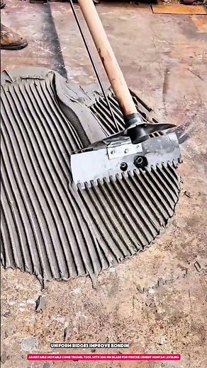 adjustable movable comb trowel tool with 300 mm blade for precise cement mortar leveling