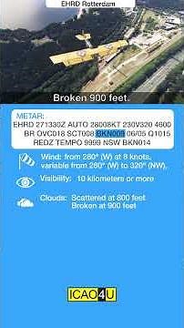 Rotterdam (EHRD) ATIS recording. Runway, wind, QNH, and operational details for your flight prep.