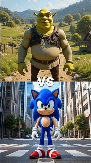 Shrek vs Sonic (goofy, mickey mouse, pink panther, red dragon) #shrek #animation #disney #sonic