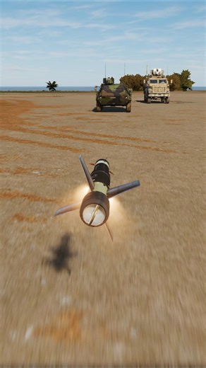 close-up simulation of anti-tank medium distance #simulation #dcs #military #army #arma #shorts