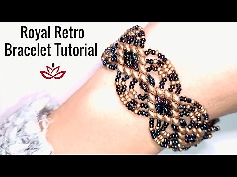 Royal Superduo and Seed Beads Bracelet - Tutorial || DIY