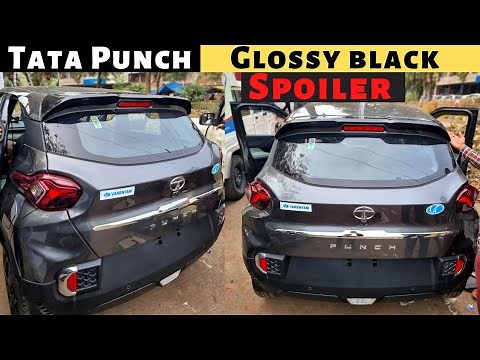 2022 Tata Punch Rear Glossy Black ABS Spoiler installation ‪@Tushargurujiibhopal‬ 6268777684