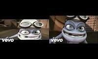Mix of 2 videos from youtube : Crazy Frog - Axel F (Uncensored vs Censored)
