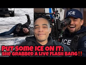 SHE GRABBED A LIVE FLASH BANG‼️ Put some ICE on it…