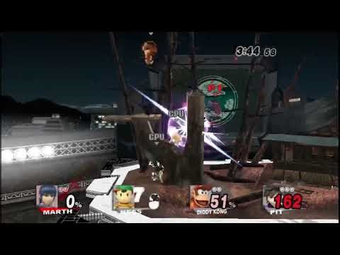 SSBB | Marth | 4 Player Free-For-All | 3-Stock