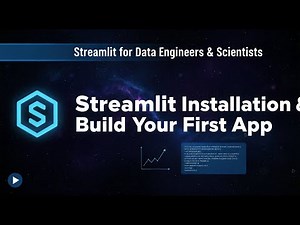 Streamlit Installation & Build Your First App | Step-by-Step Tutorial | Streamlit Day 1