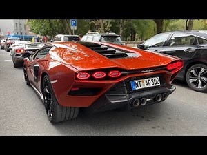$2.64 million LAMBORGHINI COUNTACH LPI 800-4 - DRIVING on the road & exhaust sound